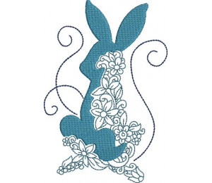 Stickdatei - Blumiger Osterhase 2